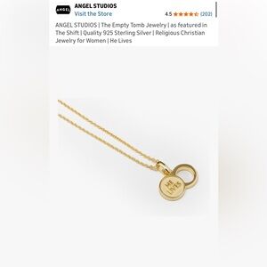 Angel Studios “He Lives” Gold Necklace